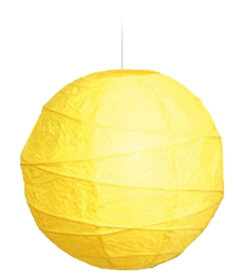 Χάρτινο Φωτιστικό Μπάλα "Akari" Lamp - Φ-40cm - Παστέλ Κίτρινο