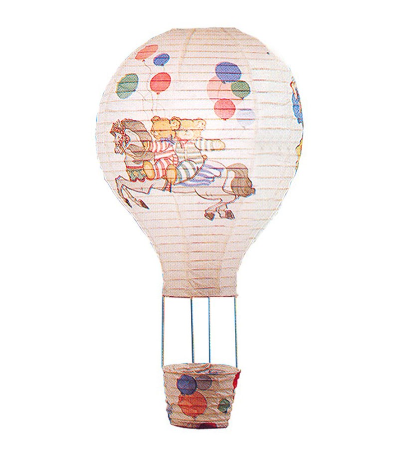Κρεμαστό χάρτινο παιδικό φωτιστικό σε σχήμα αερόστατο