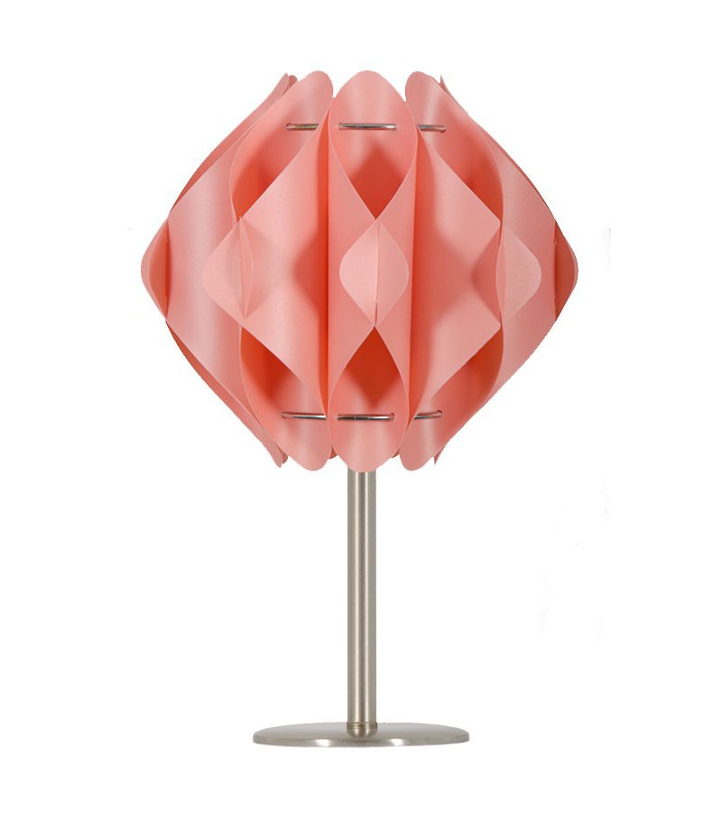 Ροζ μοντέρνο επιτραπέζιο φωτιστικό Saporo S1 με βάση 20 cm