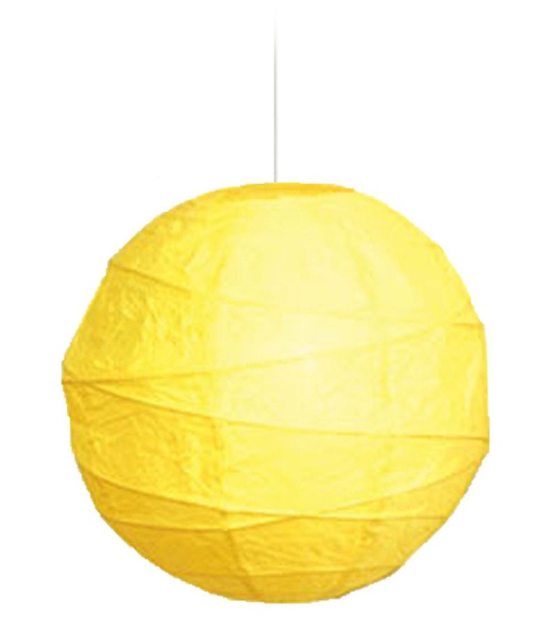 Χάρτινο Φωτ. Μπάλα "Akari" Φ-35cm - Παστέλ Κίτρινο