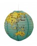 Χάρτινο Φωτιστικό Μπάλα με Παγκόσμιο Χάρτη Φ -40cm