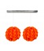 Πορτοκαλί Δίφωτο Κρεμαστό Φωτιστικό Οροφής Wave με οριζόντια ράγα