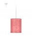 Ροζ Κρεμαστό Φωτιστικό Κυλινδρικό από Ριζόχαρτο Δ-22cm Υ-28cm
