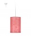 Ροζ Κρεμαστό Φωτιστικό Κυλινδρικό από Ριζόχαρτο Δ-22cm
