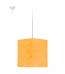 Κίτρινο Κρεμαστό Φωτιστικό Τετράγωνο Αμπαζούρ από Ριζόχαρτο 25x25x30