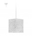 Λευκό Κρεμαστό Φωτιστικό Τετράγωνο Αμπαζούρ από Ριζόχαρτο 25x25x30