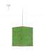 Πράσινο Κρεμαστό Φωτιστικό Τετράγωνο Αμπαζούρ από Ριζόχαρτο 25x25x30