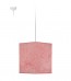Ροζ Κρεμαστό Φωτιστικό Τετράγωνο Αμπαζούρ από Ριζόχαρτο 25x25x30