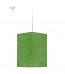 Πράσινο Κρεμαστό Φωτιστικό Τετράγωνο Αμπαζούρ από Ριζόχαρτο