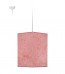 Ροζ Κρεμαστό Φωτιστικό Τετράγωνο Αμπαζούρ από Ριζόχαρτο