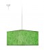 Πράσινο Κρεμαστό Φωτιστικό Τετράγωνο Αμπαζούρ από Ριζόχαρτο 35x35x20