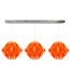 Πορτοκαλί Τρίφωτο Κρεμαστό Φωτιστικό Οροφής Ravena M1 Οριζόντια Ράγα