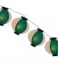 Φωτιστικό Γιρλάντα Λευκή-Πράσινη Χάρτινη Σφαίρα 8m